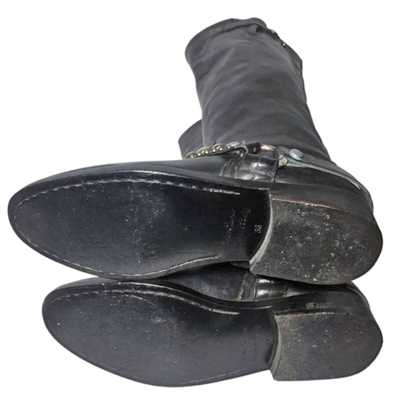 Golden Goose Black Leather Motorcycle Boots Size 6 - Picture 8 of 8
